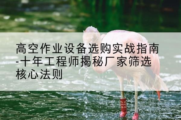 单县剪叉式升降机厂家-高空作业设备选购实战指南-十年工程师揭秘厂家筛选核心法则