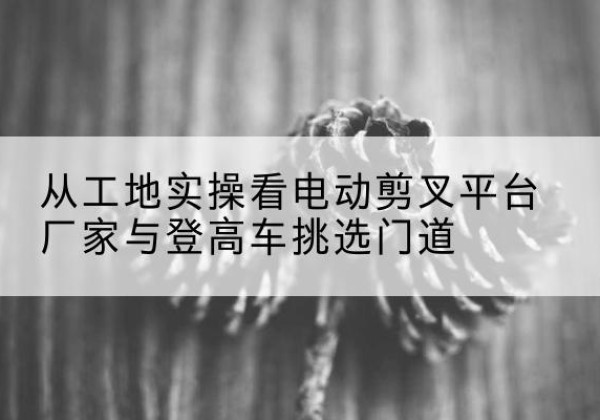 单县电动剪叉升降平台厂家-从工地实操看电动剪叉平台厂家与登高车挑选门道